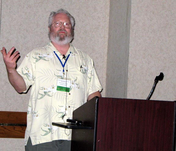 Gene giving his speech